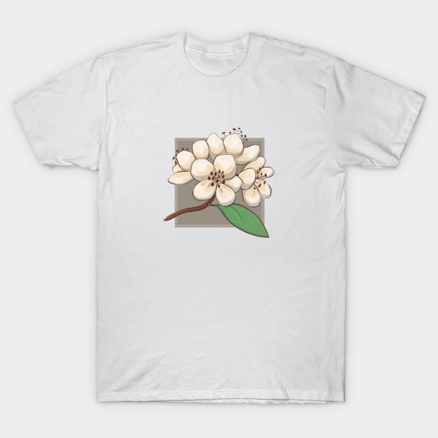 Apple Tree Flower – Floral Design T-Shirt by Red Fody